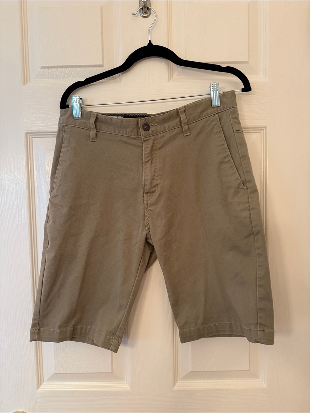 Volcom Men's Khaki Flat-Front Chino Shorts
